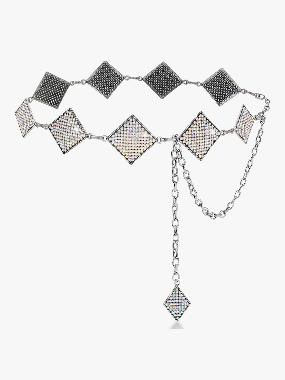 Crystal Accent Silver Diamond-Link Waist Chain - Women Jewelry